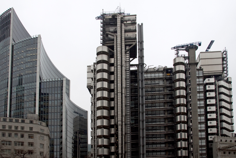 Lloyd's building is Richard Rogers' first high-tech office block